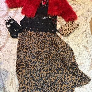 INC International Concepts Animal Print Maxi Skirt